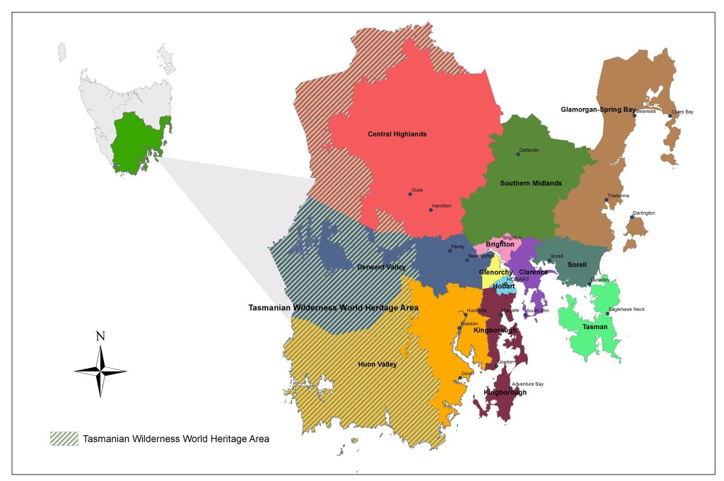 Map of the NRM South region